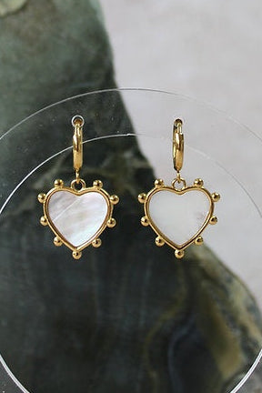 Lola Heart Huggies Earrings