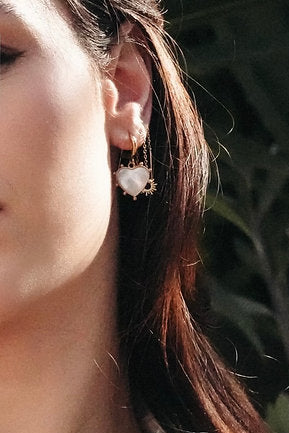 Lola Heart Huggies Earrings