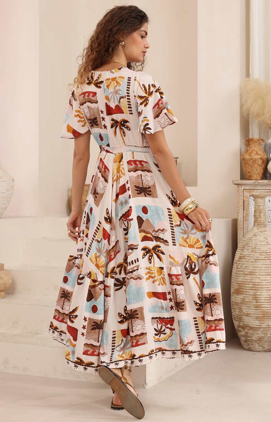 Palm Beach Maxi Short Sleeve Dress