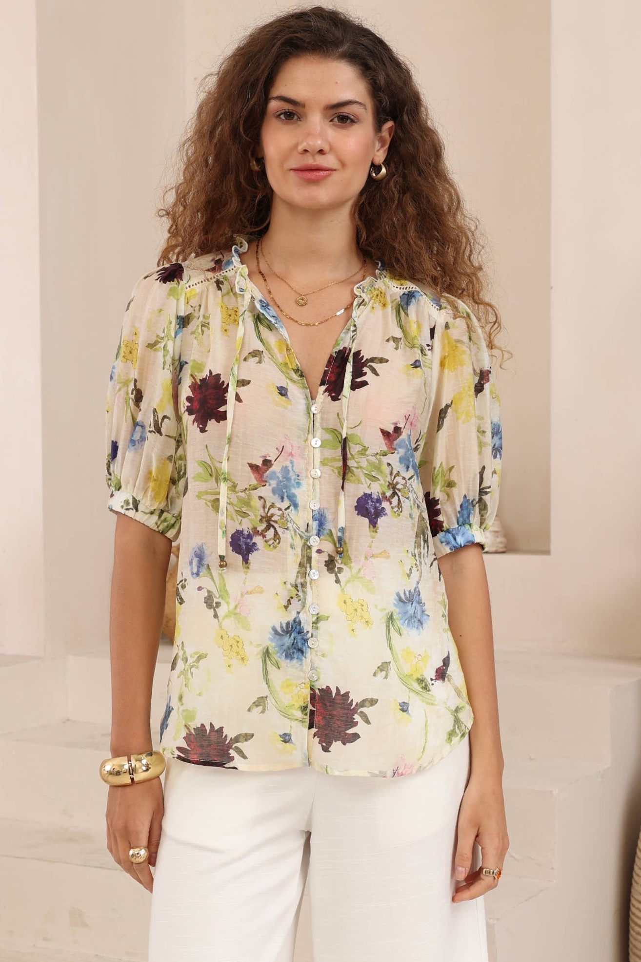Multi-Coloured Floral Shirt