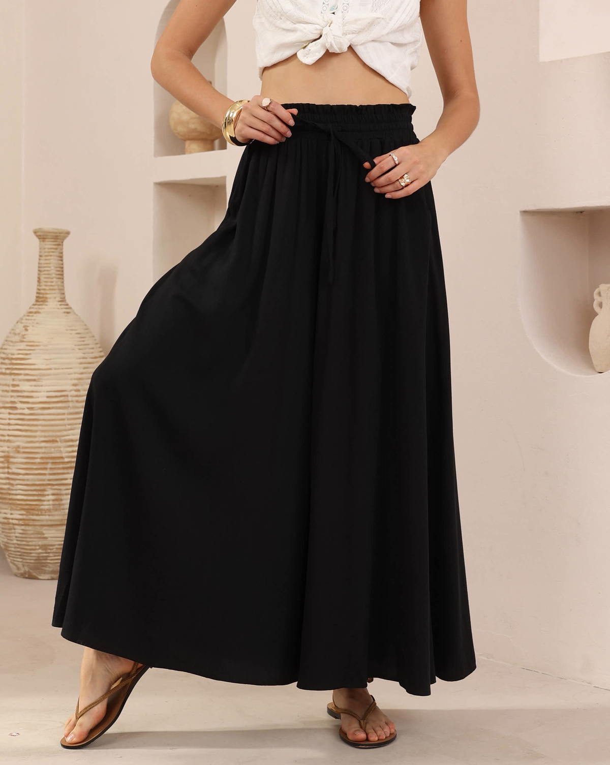 Wide Leg Black Pants