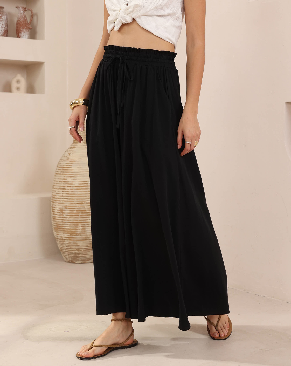 Wide Leg Black Pants