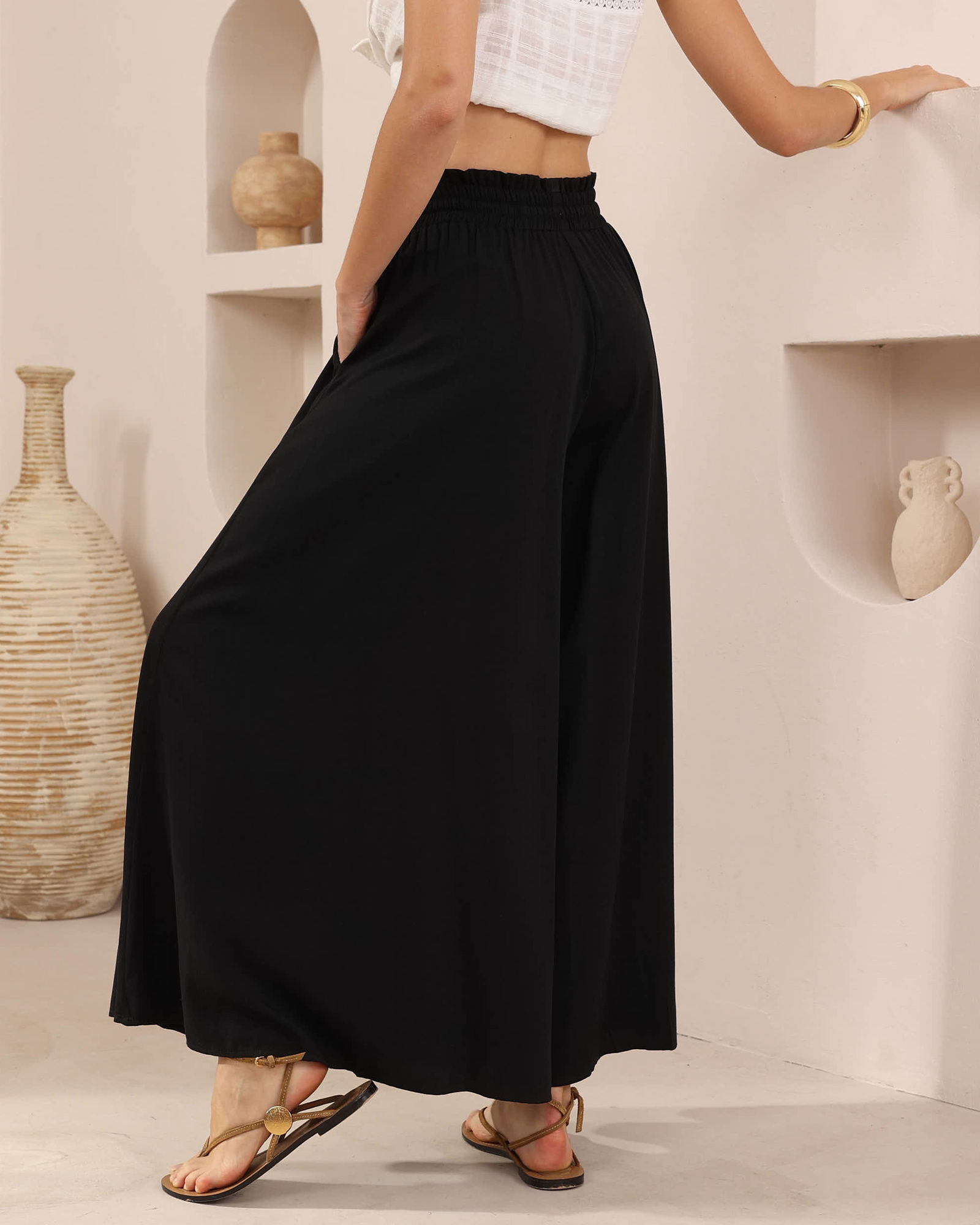 Wide Leg Black Pants