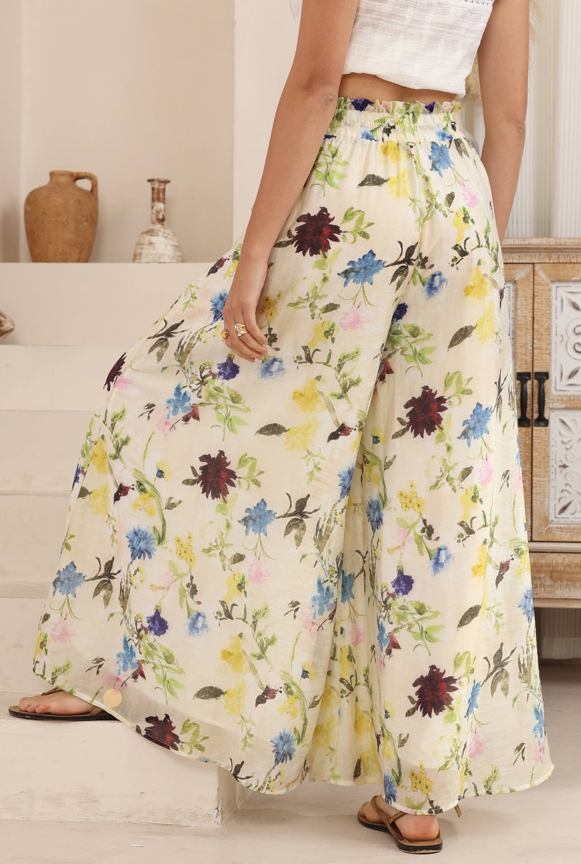 Multi-Coloured Floral Pants