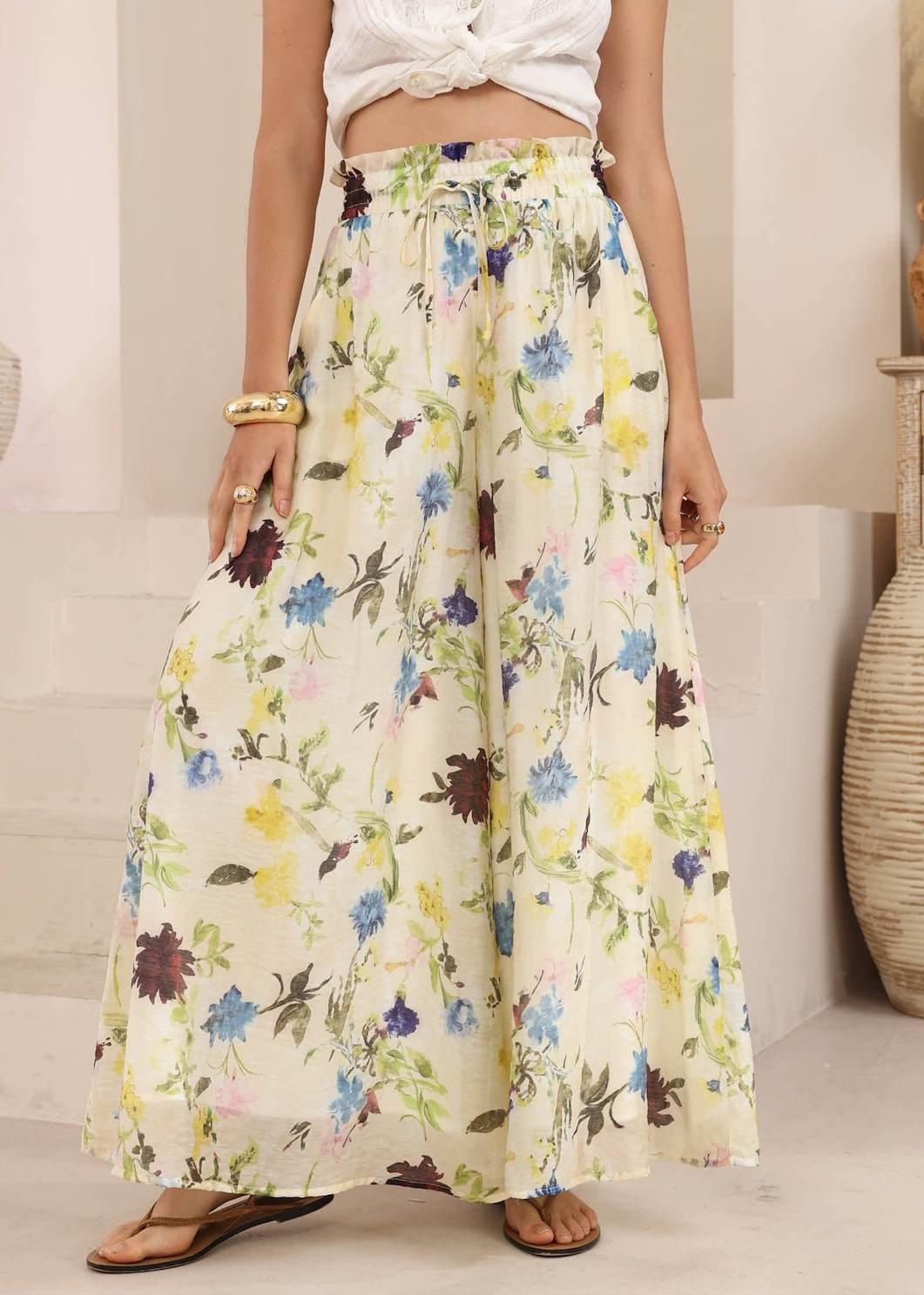 Multi-Coloured Floral Pants