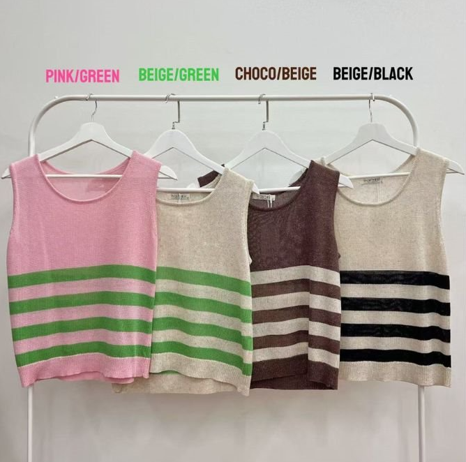 Striped Knit Tank Top