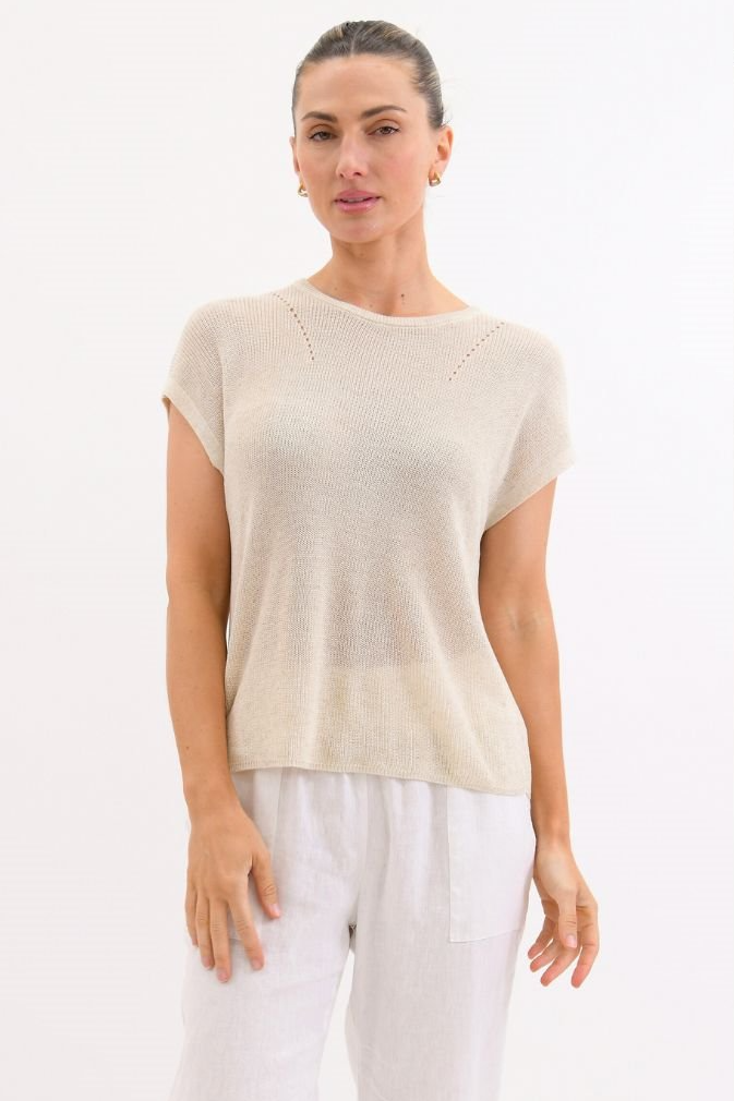 Button Back Knit Top