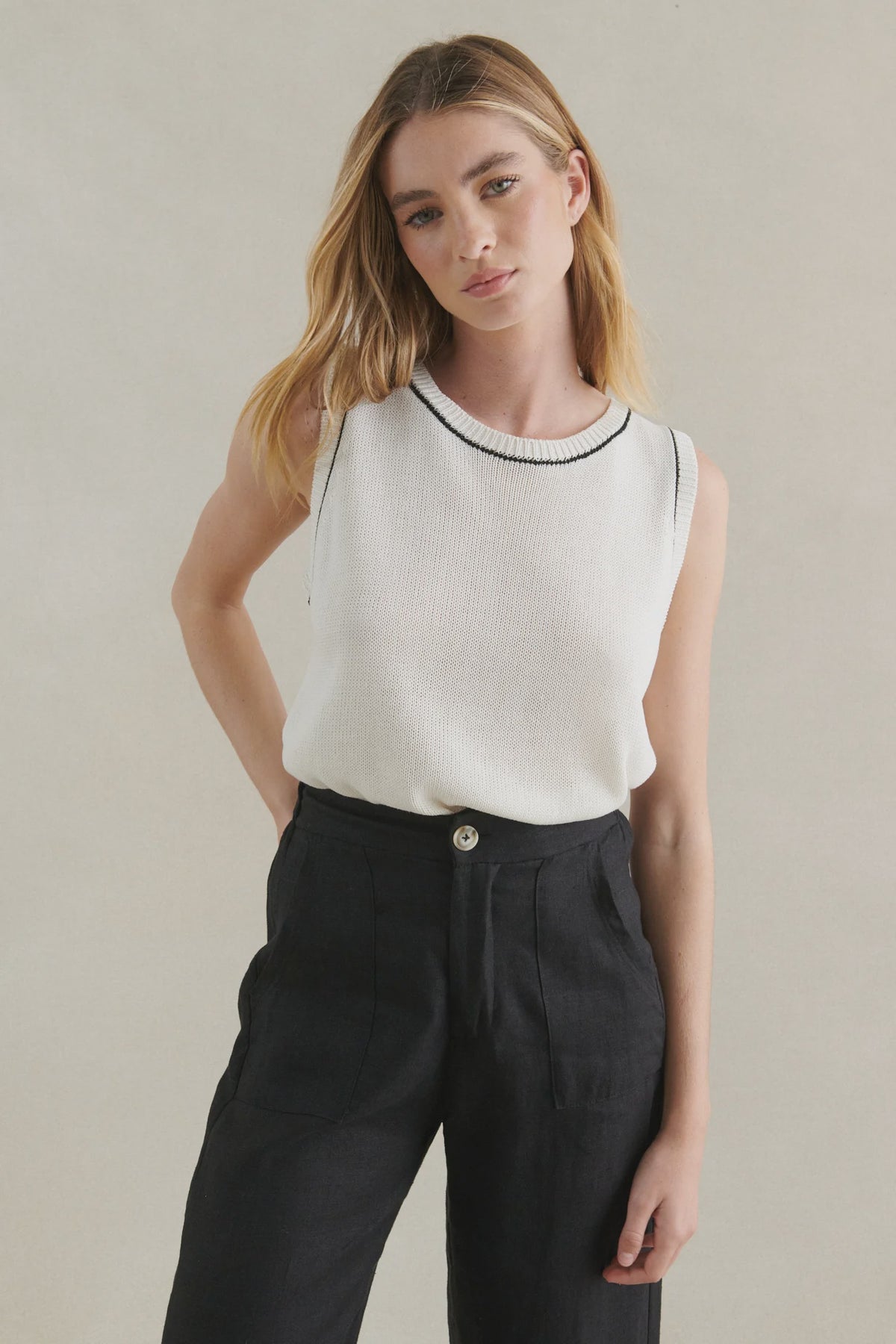 Contrast Stitch Tank Top