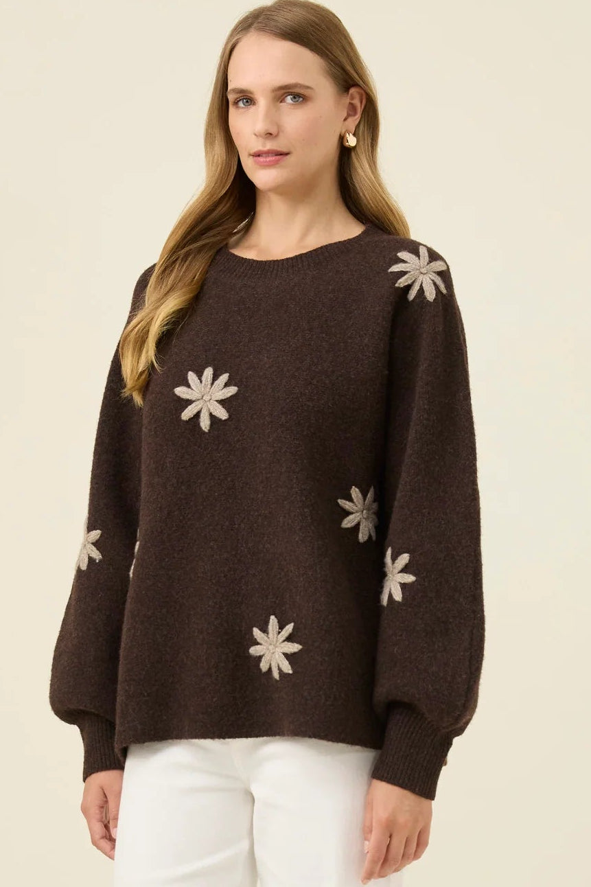Miru Stitch Flower Jumper