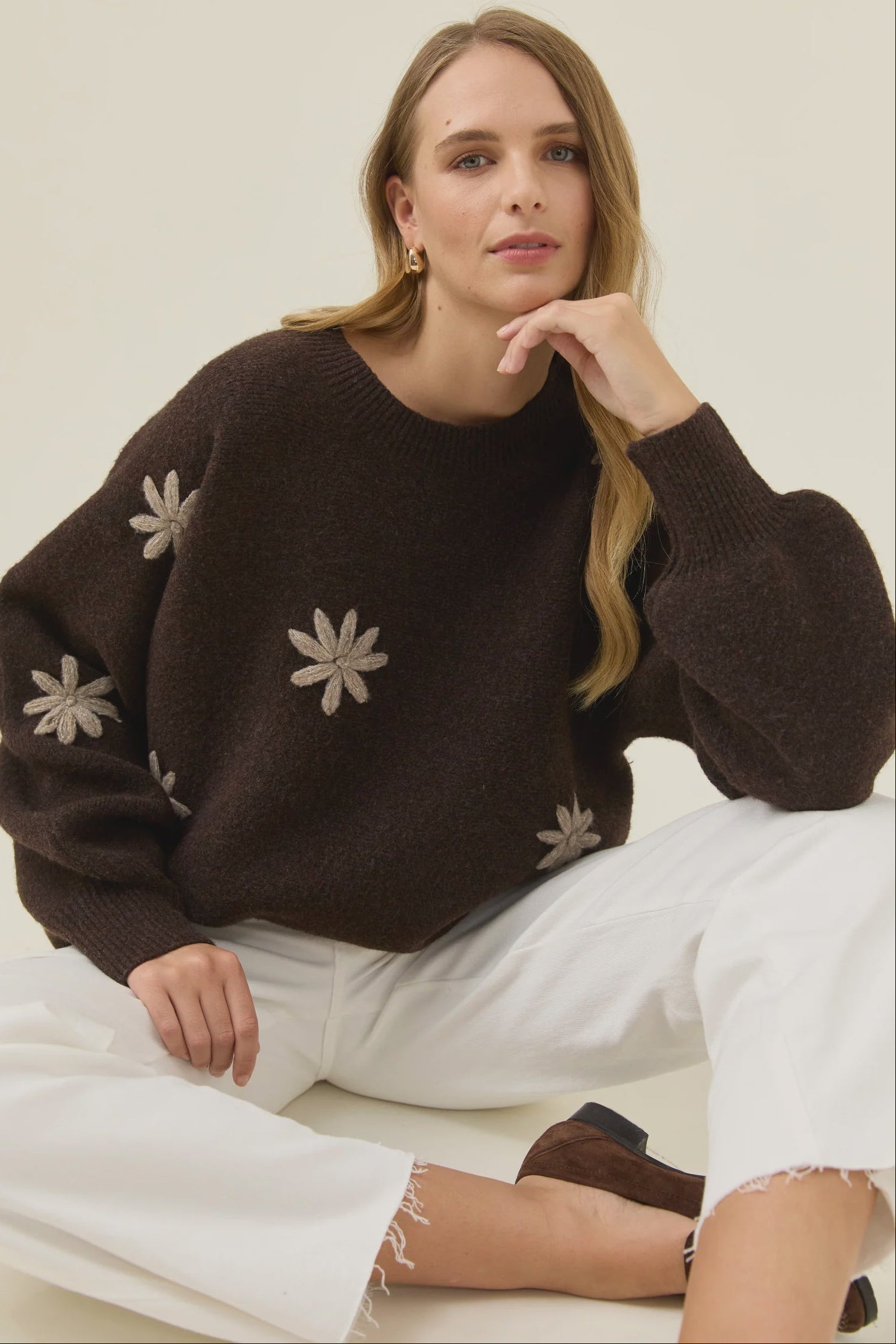 Miru Stitch Flower Jumper