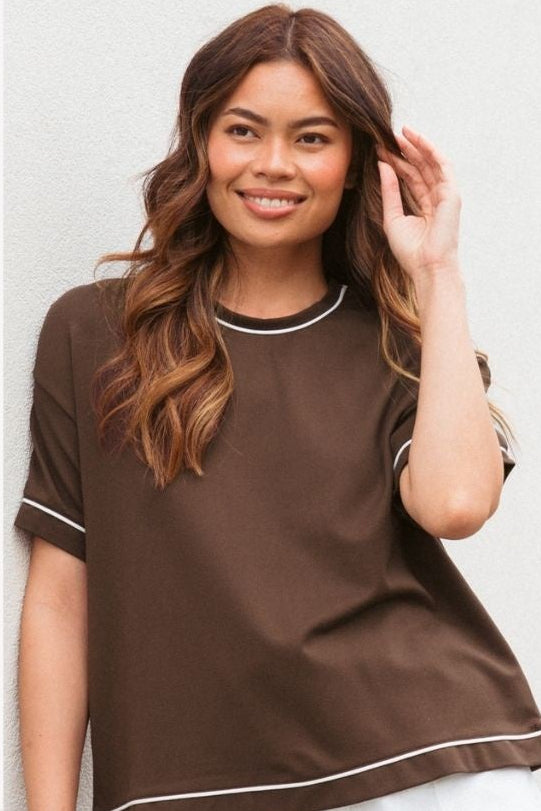 Contrast Tipped Tee