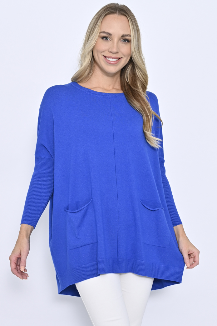 Front Pockets Knit Jumper