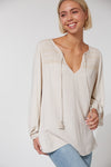 lauder blouse from haven in flax off white beige