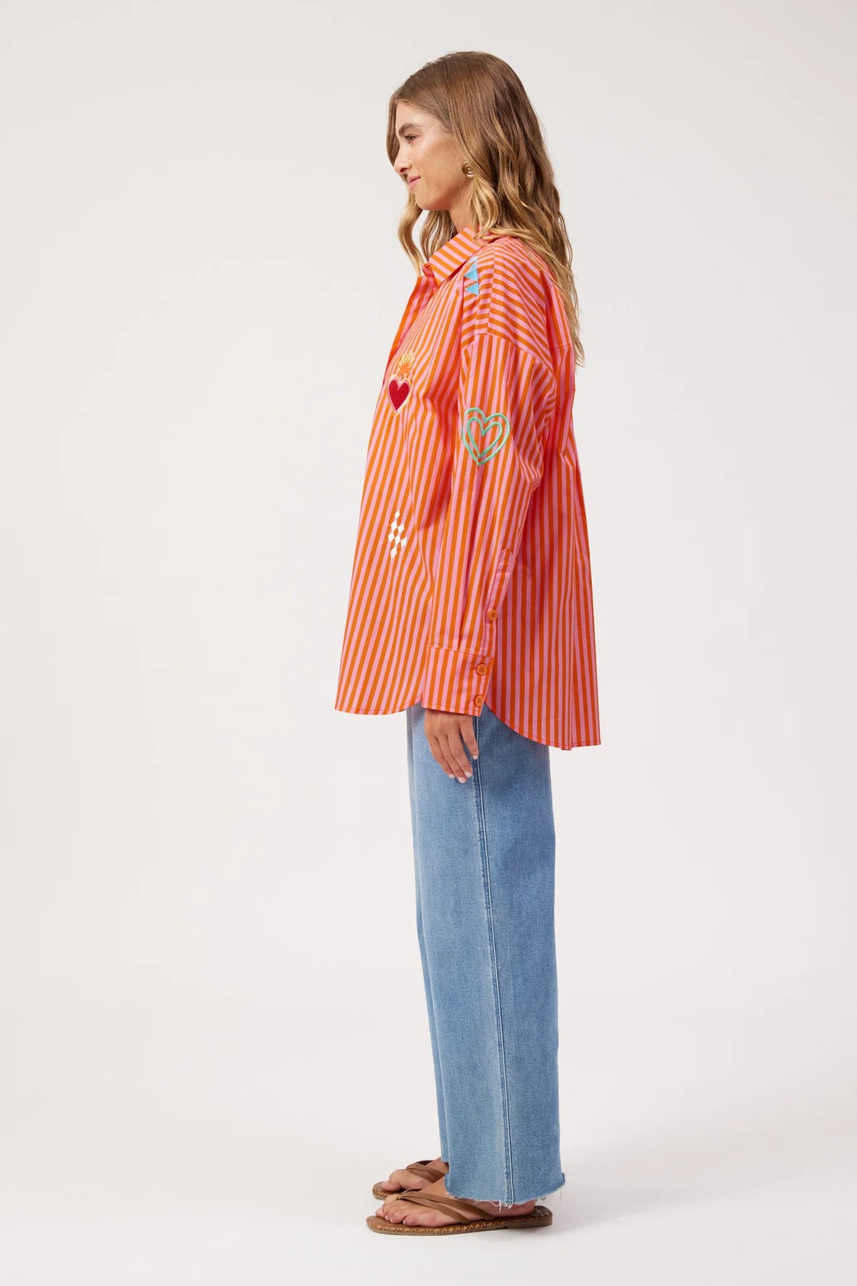 Mykonos Embroidered Stripe Shirt