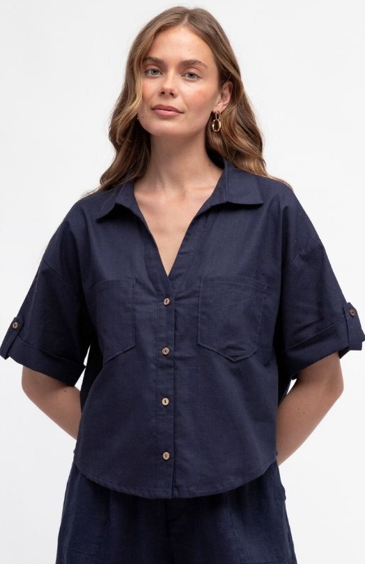 April Back Pleat Shirt