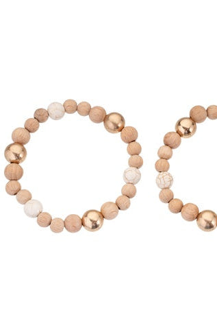 Zen Beaded Bracelet - Set of Two