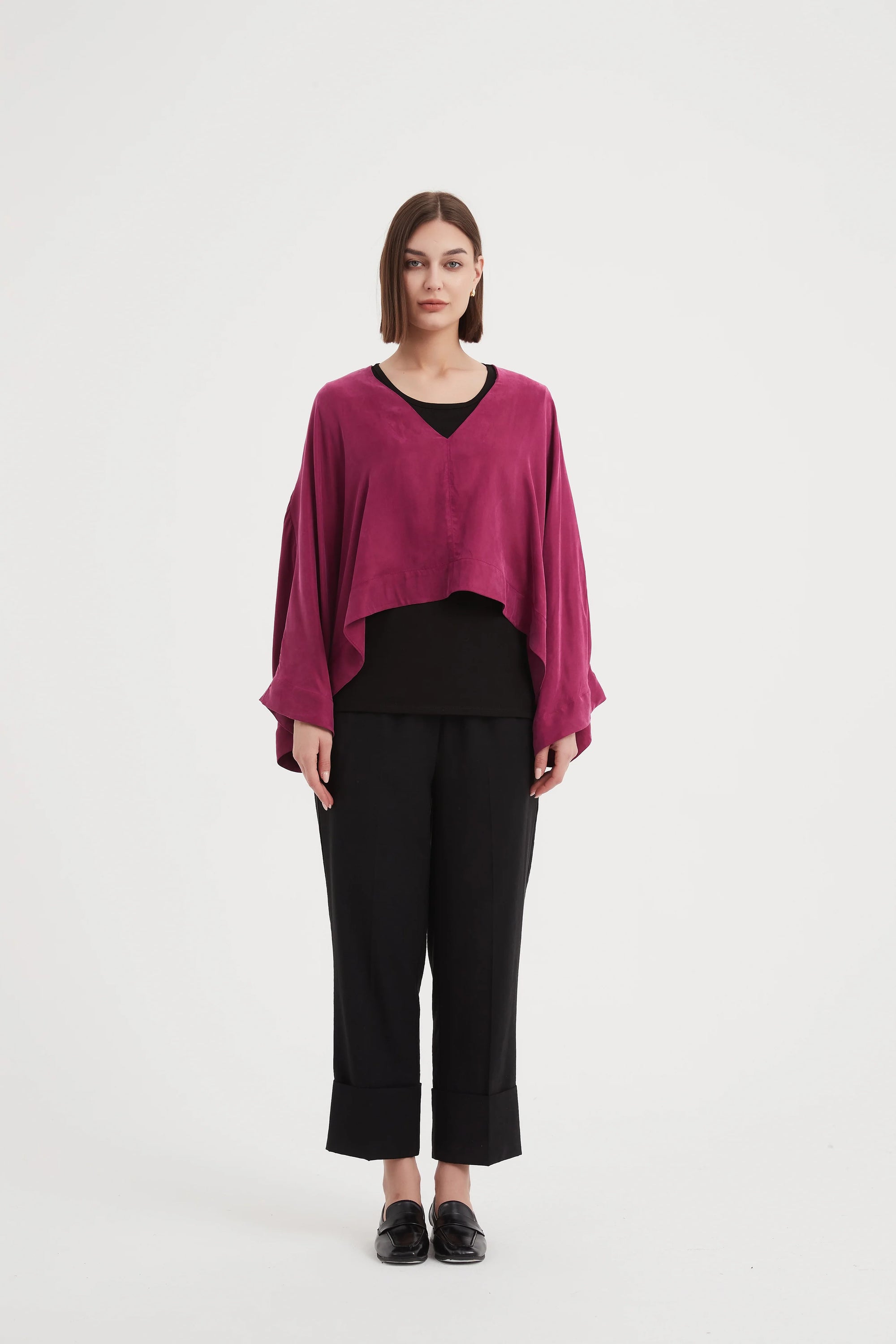 V Neck Oversized Layer Top