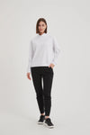 ladies women white jumper sweater from Tirelli with Seam detailing front image