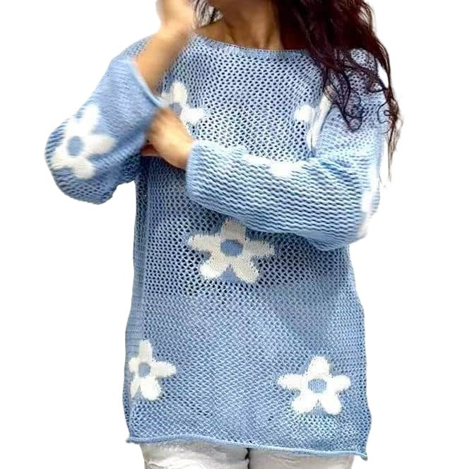 Daisy Flower Knitted Top