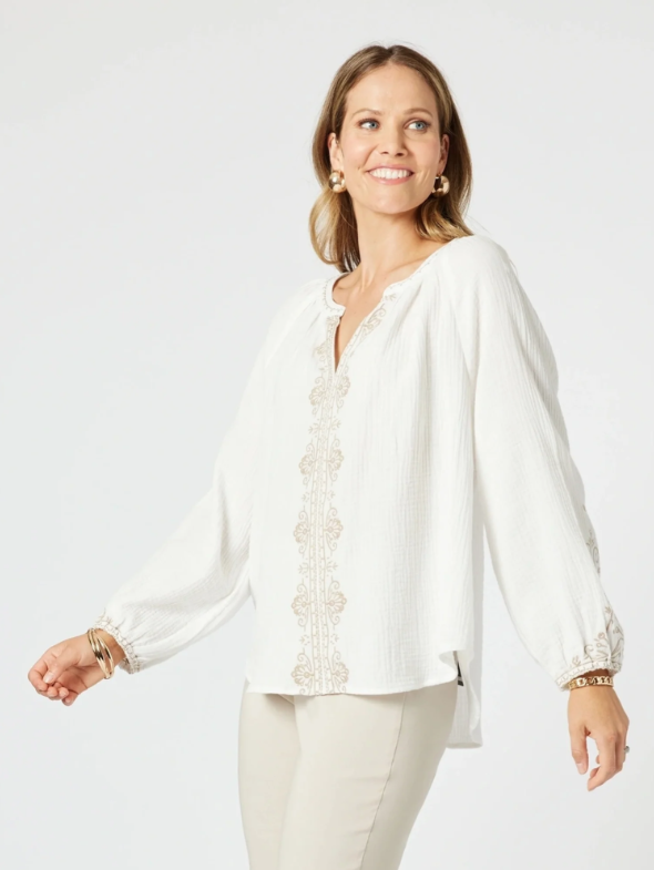 Cross Stitch Embroidered Top