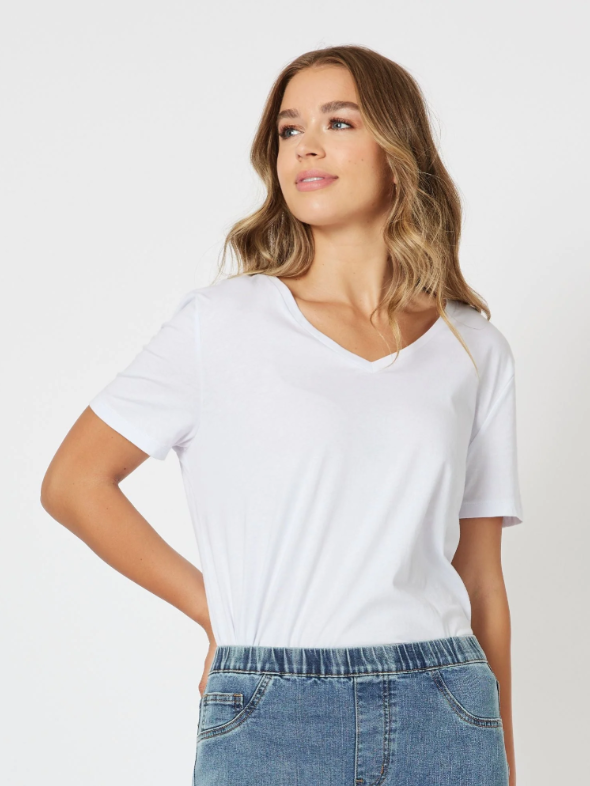 Threadz Cotton V Neck Tee