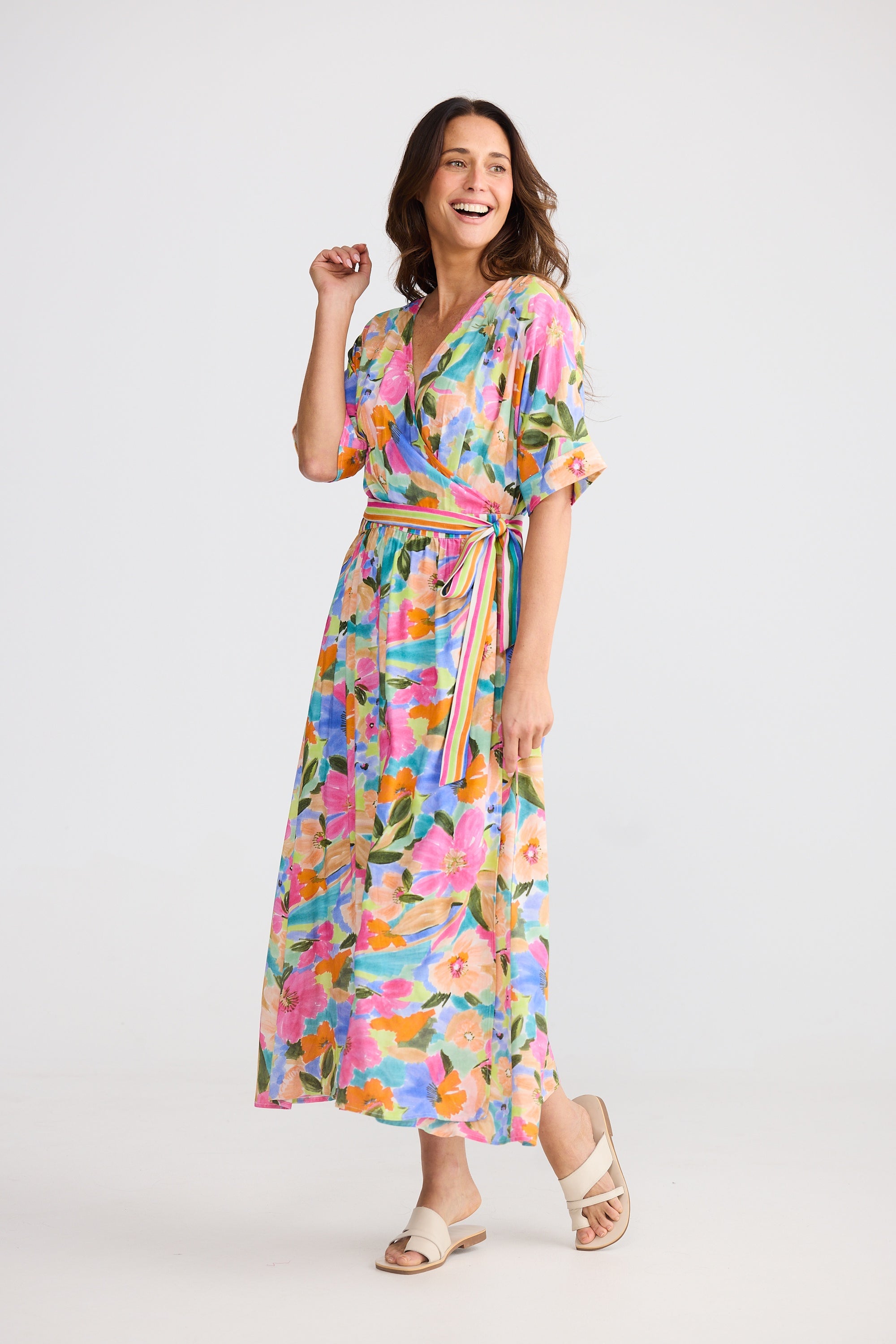 brave and true linen dress Brave+True Linen-Blend Sleeveless Dress - Mandarin