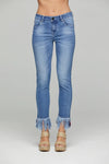 Corley Frayed Hem Blue Jeans