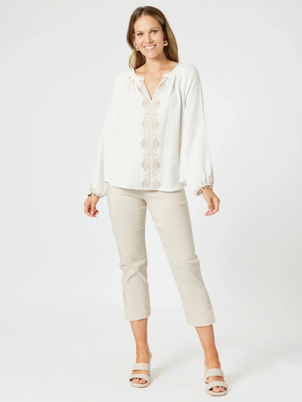 Cross Stitch Embroidered Top