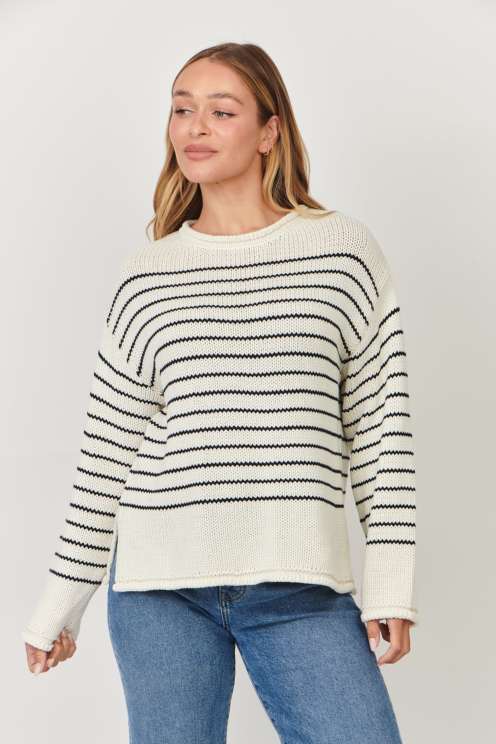 Striped Knit Sweater