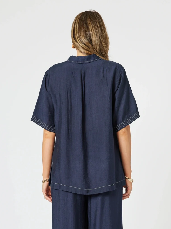 Top Stitch Detail Top