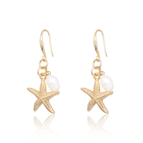 Lotus Starfish Earrings - Set of Two