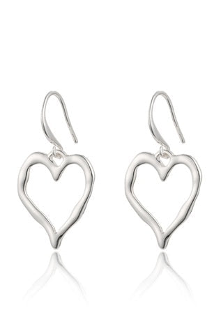 Lotus Open Heart Earrings - Set of Two