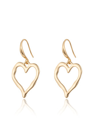 Lotus Open Heart Earrings - Set of Two
