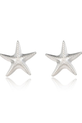 Lotus Starfish Charm Earrings - Set of Two