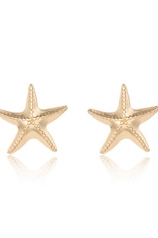 Lotus Starfish Charm Earrings - Set of Two