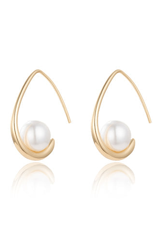 Lotus Pearl Earrings - Set of Two