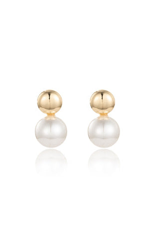 Lotus Pearl Charm Earrings - Set of Two