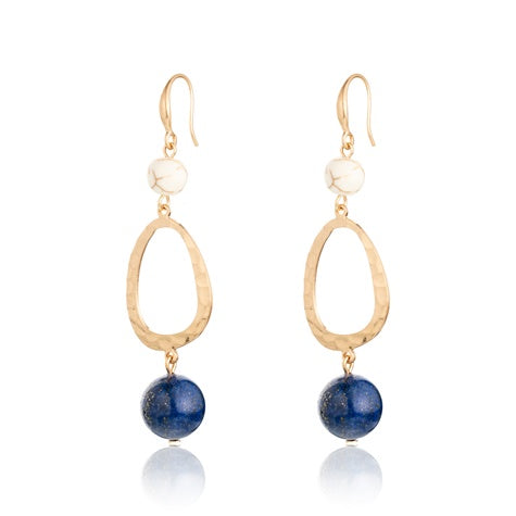 Zen Blue Pearl Earrings - Set of Two