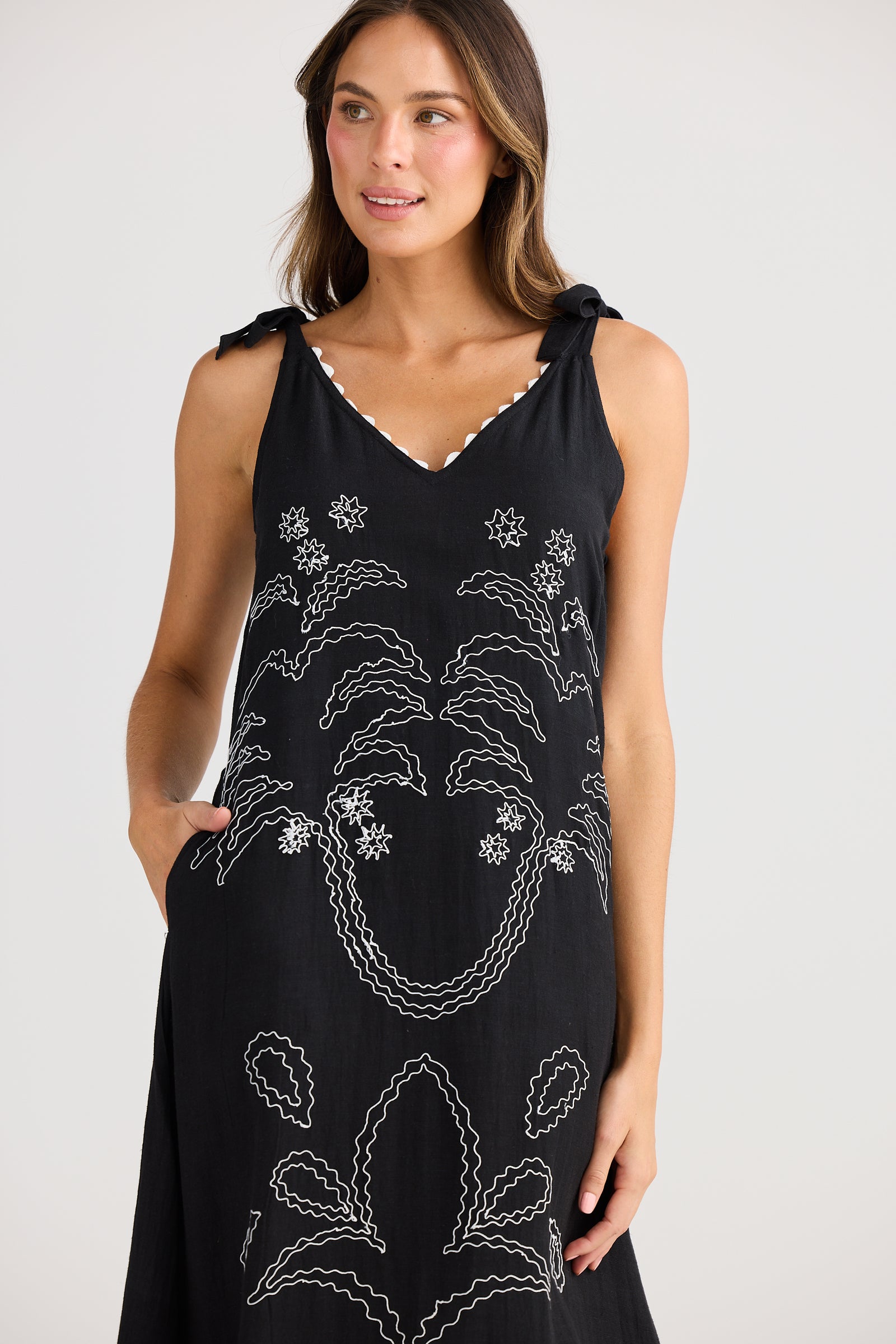 Deira Embroidered Dress