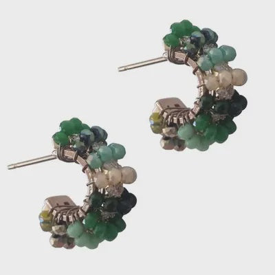 Beaded Hoop Earrings