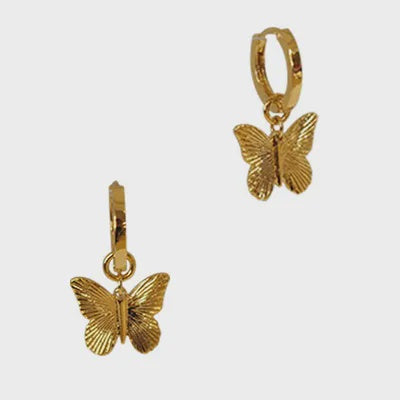 Butterfly Huggie Earrings