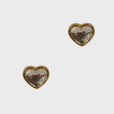 Facetted Heart Earrings