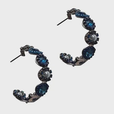 Flower Hoop Earrings