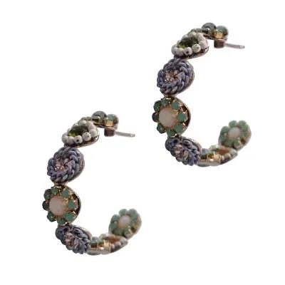 Flower Hoop Earrings