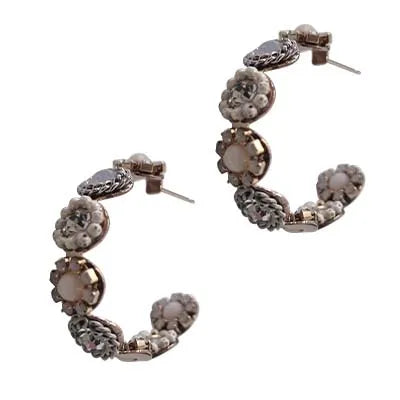 Flower Hoop Earrings