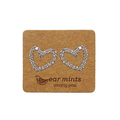 Open Heart Stud Earrings