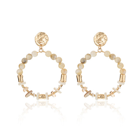 Hoop Stone Earrings