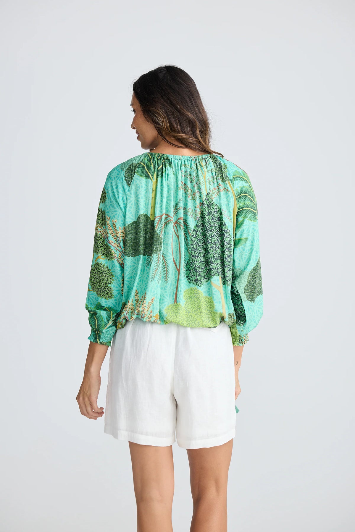 Seaside Top - Rainforest Print