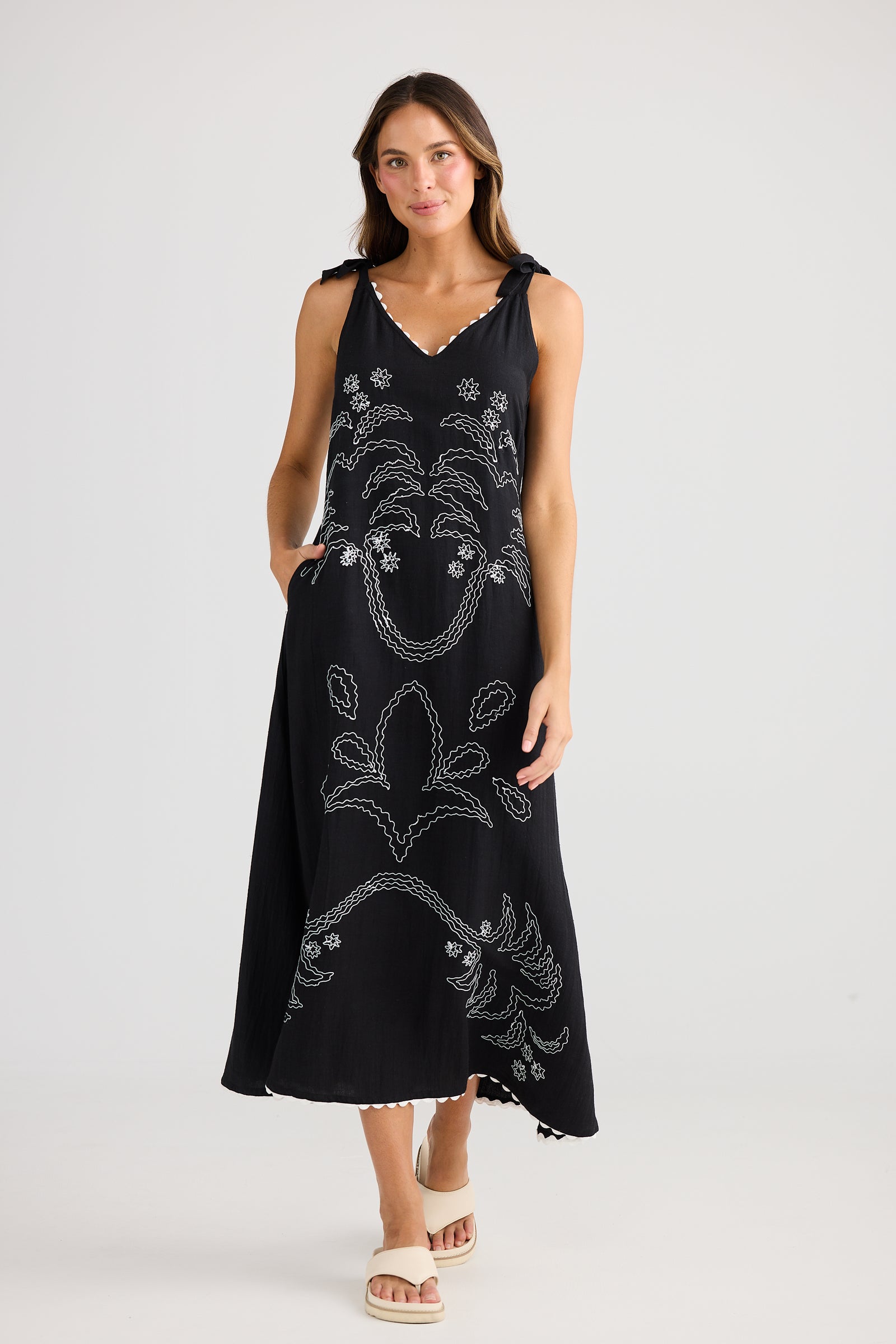 Deira Embroidered Dress