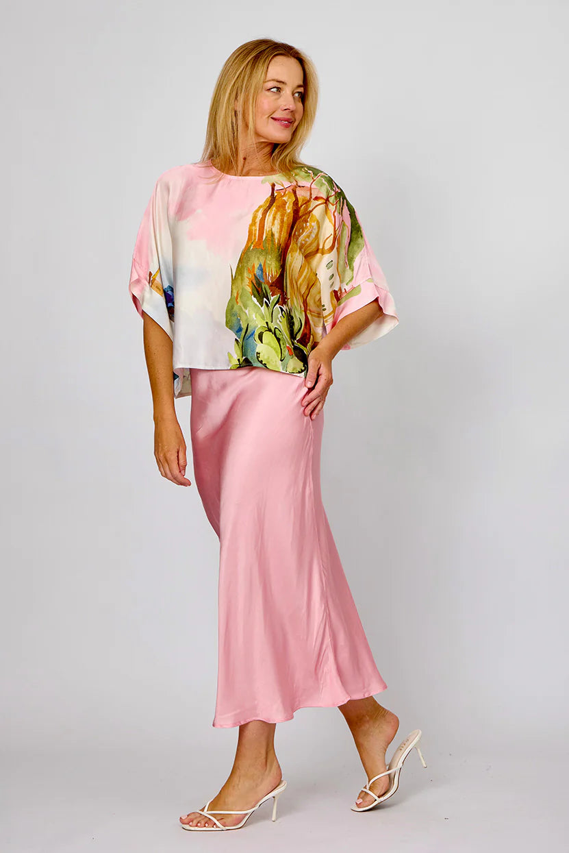 Satin Bias Cut Skirt